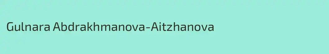 Gulnara Abdrakhmanova-Aitzhanova
